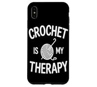 Le Crochet Est Ma Thérapie Yarn Crafting Enthsuiast Crew Coque pour iPhone XS Max