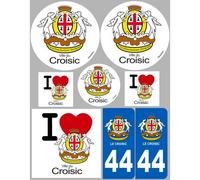Le Croisic - 8 Autocollants Variés - Sticker/Autocollant