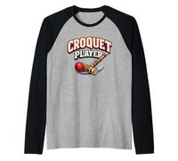Le Croquet est Mon Cadeau de Jeu de pelouse de Joueur de Manche Raglan