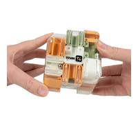 Le Cube Labyrinthe 3D,Labyrinthe Puzzle Cube,Boule Parcours Bille,Qui Transforme La Logique en Plaisir,Jeu Interactif D'EntraîNement CéRéBral Salle De Classe Anniversaire éVéNement Social (Orange)