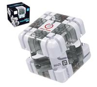 Le Cube Labyrinthe 3D, Sphère de Labyrinthe Bille Roulante Casse-tête, 3D Rolling Ball Maze Cube, adapté aux Enfants et aux Adultes Cubes Casse-tête (Gris)