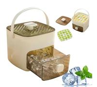 Le Cube Maker, Ice Cube Maker Machine, 48 Compartiments Bac À Glaçons avec Couvercle et Bac, Réutilisablefor Mini-moules À Glaçons de Qualité Alimentaire Réfrigérateur - Boissons, Whisky(blanc)