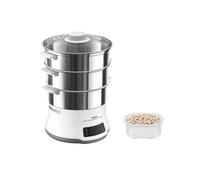 Tefal Convenient Series Deluxe VC502D cuiseur vapeur 3 Nombre de paniers Comptoir 900 W Acier inoxydable, Blanc