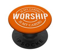 Le culte est Mon Dieu Cardio chrétien Hommes Femmes chrétiens PopSockets PopGrip Adhésif