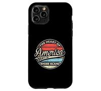 Le cœur de l'Amérique Bat dans l'État américain rétro du Rhode Island Coque pour iPhone 11 Pro