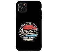 Le cœur de l'Amérique Bat dans l'État américain rétro du Rhode Island Coque pour iPhone 11 Pro Max