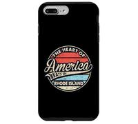 Le cœur de l'Amérique Bat dans l'État américain rétro du Rhode Island Coque pour iPhone 7 Plus/8 Plus