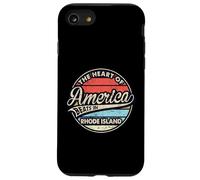 Le cœur de l'Amérique Bat dans l'État américain rétro du Rhode Island Coque pour iPhone SE (2020) / 7/8