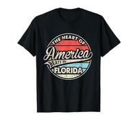 Le cœur de l'Amérique Bat en Floride, État américain rétro T-Shirt