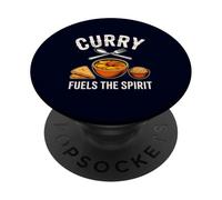 Le Curry alimente l'esprit Un Amateur de Cuisine Indienne drôle et épicé PopSockets PopGrip Adhésif