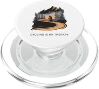 Le cyclisme est ma thérapie - Ride through Mountains PopSockets PopGrip pour MagSafe