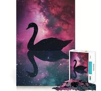 Le Cygne dans la Galaxie Puzzle de 1000 pièces pour Adolescents Jeu de réflexion Stimulant Passe-Temps Calme Découpe précise Joli Cadeau 38x52cm