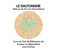 LE DALTONISME Tableaux de Test de Vision Ishihara Livre de Test de Déficience de Couleur en Optométrie avec Formes: Diagrammes de Plaques pour ... Opticien Optométriste Ophtalmologue