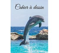 Le Dauphin: Cahier à dessin - cadeau enfant fille garçon - 100 pages - A4 portrait - blanc