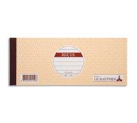 LE DAUPHIN Carnet de reçus 9 x 22,5 cm 50 feuillets 10 colonnes