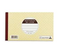 Le Dauphin - Réf. 1453D - 1 manifold QUITTANCES DE LOYER - papier autocopiant - triplicata (1 original et 2 copies) - 50 feuilles - format 12,5 x 21 cm - couverture vernie