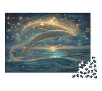 Le Dauphin Magique Puzzle 1000 Pièces en Carton Recyclé, Puzzles pour Adultes rééducation Cognitive pour Une Activité Cocooning, Cadeau Fête des Mères/Pères 38x26cm/1000pcs
