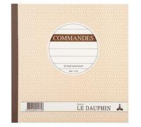 Le Dauphin - Réf. 1172D - Lot de 5 manifolds COMMANDES - papier autocopiant - duplicata (1 original et 1 copie) - 50 feuilles - format 21 x 21 cm - couverture vernie