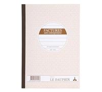 Le Dauphin - Réf. 1242D - Lot de 3 manifolds FACTURE MICRO-ENTREPRENEUR - papier autocopiant - duplicata (1 original et 1 copie) - 50 feuillets - couverture vernie - format 21 x 14,8 cm