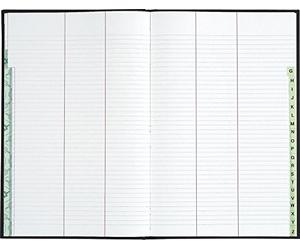 Le Dauphin - Réf. 427420D - 1 Registre répertoire avec des touches plastifiées - Dimensions 34 X 22,5 cm - Répertoire travers (avec des lignes) - 400 pages - couverture rigide en toile noire
