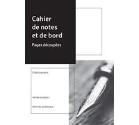 Le Dauphin - Réf. 53934D - 1 Cahier de notes et de bord du professeur - inscription de 41 noms - 26 matières à remplir - Dimensions 29,7 x 21 cm - 48 pages - Couverture de couleur noire/blanc