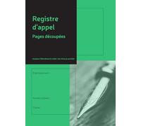 Le Dauphin - Réf. 53936D - Carton de 40 Registres d'appel journalier et annuel - Dimensions 29,7x21 cm - Pages découpées - 40 élèves sur 12 mois - 24 pages - Couverture souple verte