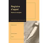 Le Dauphin - Réf. 53937D - Carton de 35 Registres annuels d'appel journalier - Dimensions 29,7x 21 cm - 40 noms d'élèves à recopier sur 12 mois - 24 pages - Couverture souple orange