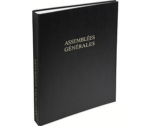 Le Dauphin - Réf. 831D Classeur noir ASSEMBLEE GENERALE - 4 anneaux - dos 37 mm - couverture plastique, intérieur papier. livré vide sans recharge - Format vertical 29,7x21cm A4