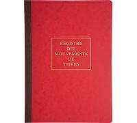 Registre piqûre des mouvements de titres Exacompta - 29,7 X 21 cm - 40 pages