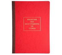 Le Dauphin - Réf. 90120D - Paquet de 5 Piqûres - Dimensions 29,7 X 21 cm - Format A4 - Registre des mouvements de titres 40 pages - Couverture souple - Couleurs jaune, bleu, rouge, vert