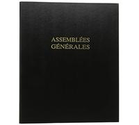 Le Dauphin - Réf. 931D Classeur juridique noir 4 anneaux ASSEMBLEE GENERALE - dos 37 mm - 4 anneaux - couverture plastique, intérieur papier livré avec recharge 100 feuillets numérotés - Format A4