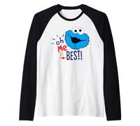 Le de Sesame Street Cookie Monster à Big Head Lol Manche Raglan