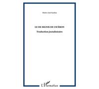 Le De signis de Cicéron Traduction juxtalinéaire - Marie-José Kardos - L'harmattan - broché - Essai