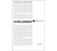 Le déclassement - Camille Peugny - Grasset - broché - Etude
