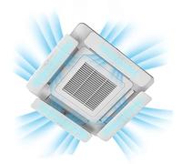 Le déflecteur central de flux d'air AC empêche l'air froid de souffler droit, angle réglable, installation facile, aide à refroidir/chauffer la circulation de l'air.