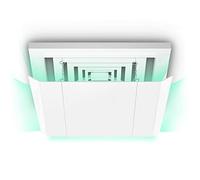 Le déflecteur de climatiseur carré réglable en hauteur aide à la circulation de l'air de refroidissement/chauffage, pour les zones publiques de bureaux commerciaux, 30 cm/45 cm/60 cm/blanc/30 x 30 cm