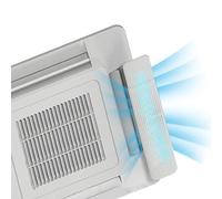 Le déflecteur de flux d'air central télescopique empêche l'air froid de souffler droit de 40 à 70 cm, angle réglable, installation facile, anti-condensation.