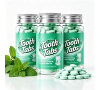 Le Dentifrice Solide Probiotique À La Menthe Marque Sur Tablette | Comprimés Nettoyants À Croquer For Les Dents De Voyage Sans Fluorure(3pcs)