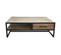 Le dépôt bailleul Table Basse 1 tiroir Bois de manguier et métal