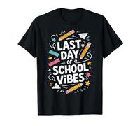 Le dernier Jour d'école Vibes Les élèves et Les Enseignants Amusants T-Shirt