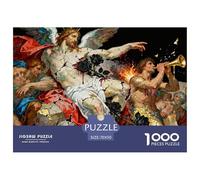 Le dernier Jugement de Michel-Ange Puzzle en Bois Imperméable Puzzles De 1000 Pièces pour Adultes Coloré Jeux De Stimulants