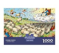 Le dernier Jugement Mouton Perdu Puzzle en Bois Imperméable DIY Puzzles De 1000 Pièces pour Adultes Impossible Jeux De Stimulants