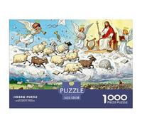 Le dernier Jugement Mouton Perdu Puzzle en Bois Imperméable DIY Puzzles De 1000 Pièces pour Adultes Cadeaux Coloré Jeux De Stimulants