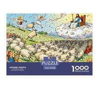 Le dernier Jugement Mouton Perdu Puzzle en Bois Imperméable Puzzles De 1000 Pièces pour Adultes Défi Et Casse-tête Jeux De Stimulants