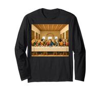 Le dernier souper pour Chats, Funny Cats, Cat Lovers, Cat Art Classic Manche Longue