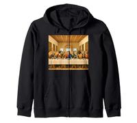 Le dernier souper pour Chats, Funny Cats, Cat Lovers, Cat Art Classic Sweat à Capuche