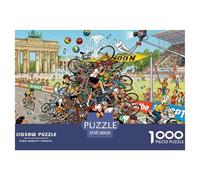Le dernier Sprint de la Course à vélo Puzzle en Bois Imperméable DIY Puzzles De 1000 Pièces pour Adultes Cadeaux Défi Et Casse-tête De Décoration pour La Maison