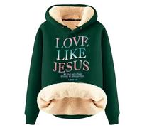 Le dernier sweat à capuche tendance automne et hiver en velours épais et chaud cardigan uni pour femme, vert, L