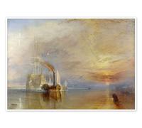 Le Dernier Voyage du Téméraire Poster de Joseph Mallord William Turner 70 x 50 cm Jaune Tableaux Décoration murale
