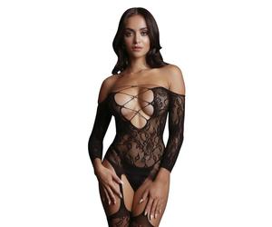 Le Desir - Combinaison à jarretelles en dentelle - Noir